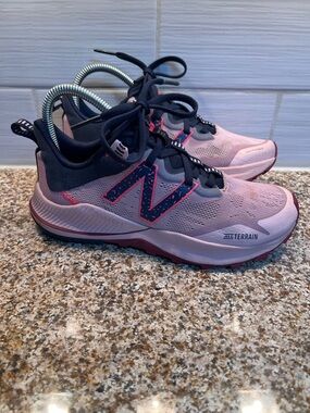 New Balance Pink and Navy All-Terrain Trail Sneakers